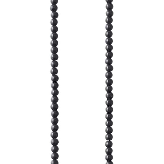 Black Round Glass Beads, 3mm by Bead Landing&#x2122;